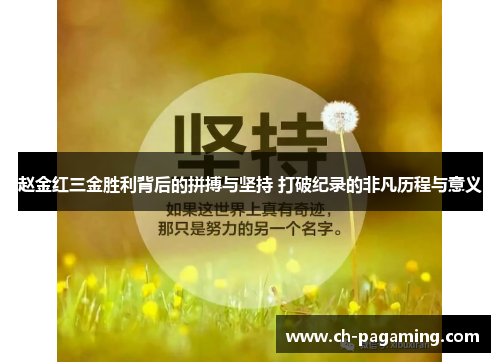 赵金红三金胜利背后的拼搏与坚持 打破纪录的非凡历程与意义